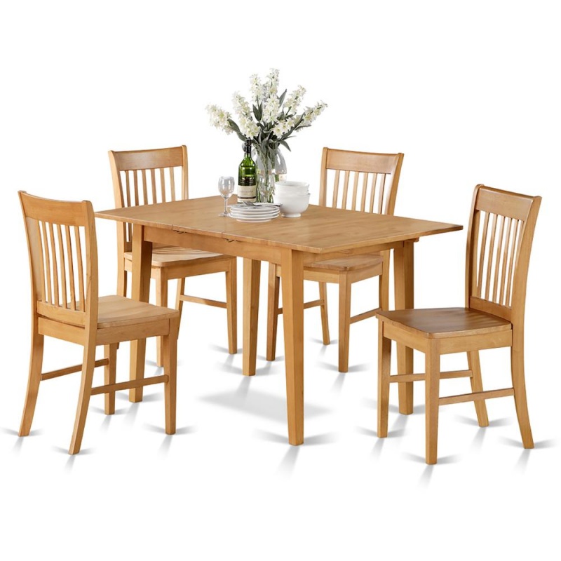 5 Pc Dinette Set for Small Spaces and 4 Chairs