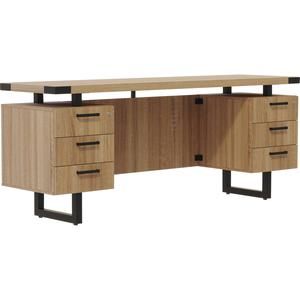 Safco Mirella Free Standing Credenza Pedestal Base - Box Drawer(S) - Material: Particleboard, Steel Pull - Finish: Sand Dune, Laminate, Powder Coated Pull