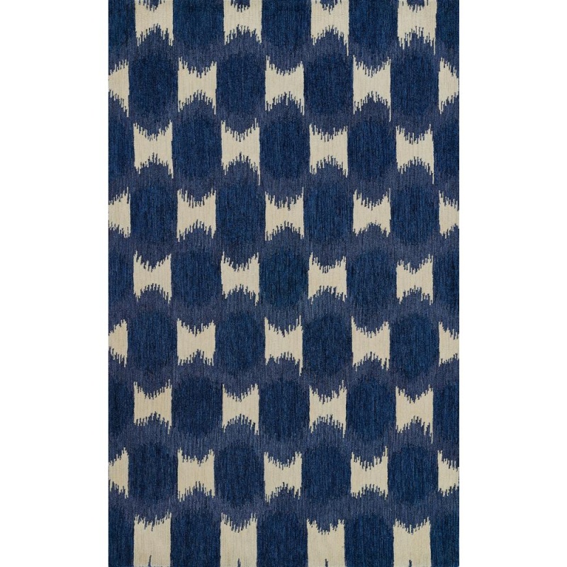 Transitional Rectangle Area Rug, Navy, 5' X 8'
