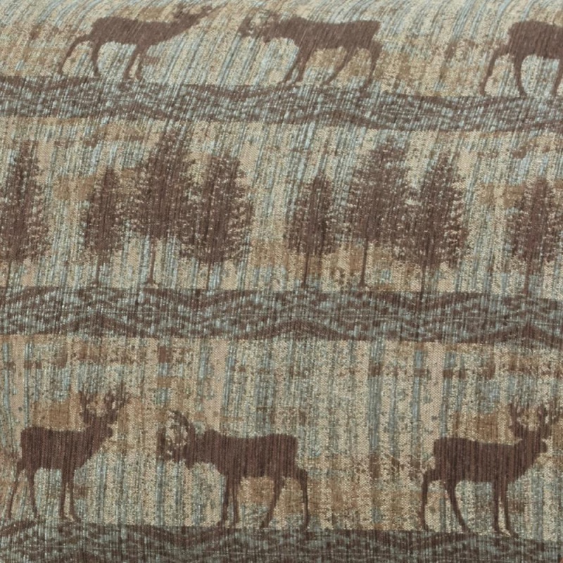 American Furniture Classics Model Deer Teal Lodge Tapestry Loveseat