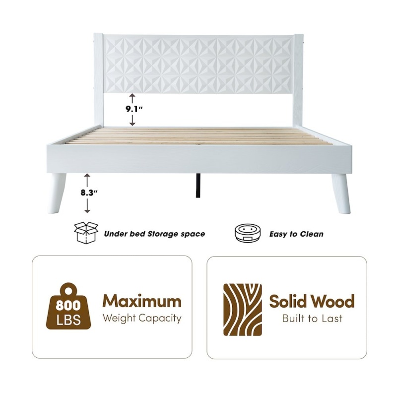 Queen Wooden Platform Bed Frame