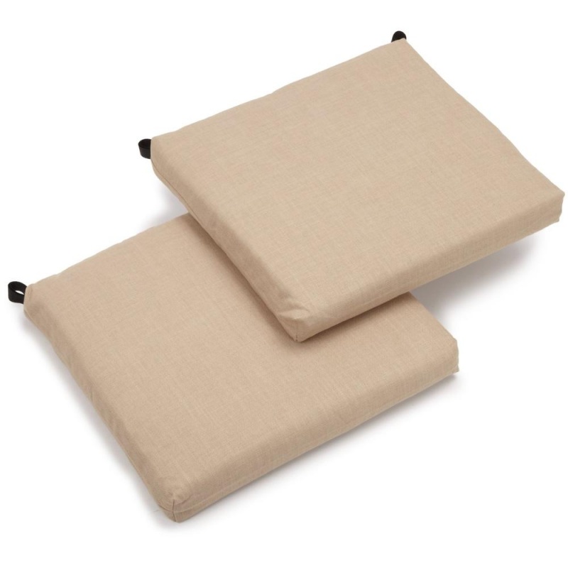 20-Inch By 19-Inch Spun Polyester Chair Cushion (Set Of Two)