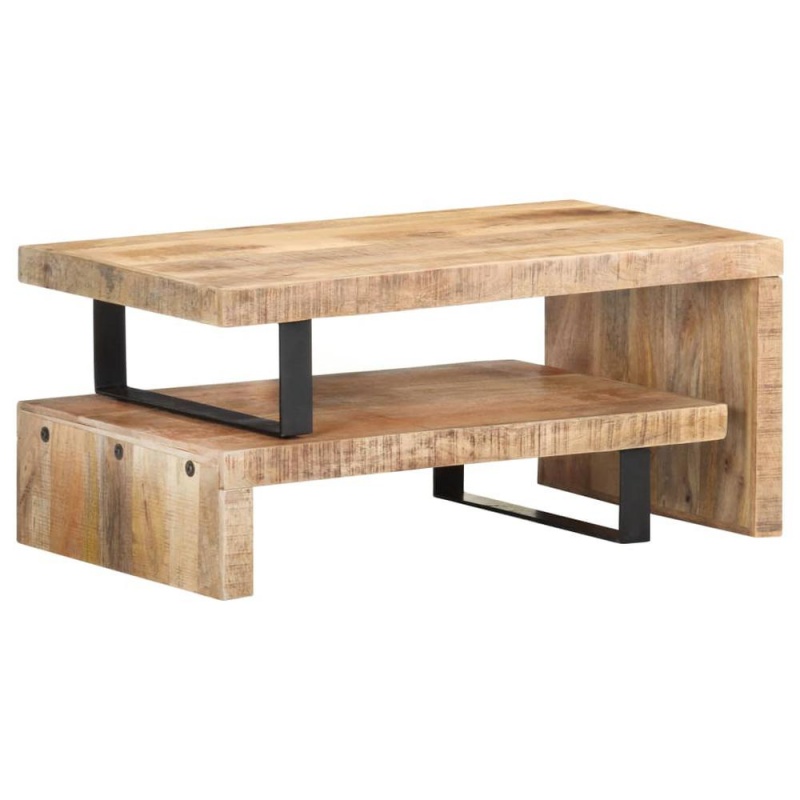 Vidaxl 2 Piece Coffee Table Set Solid Mango Wood 0392