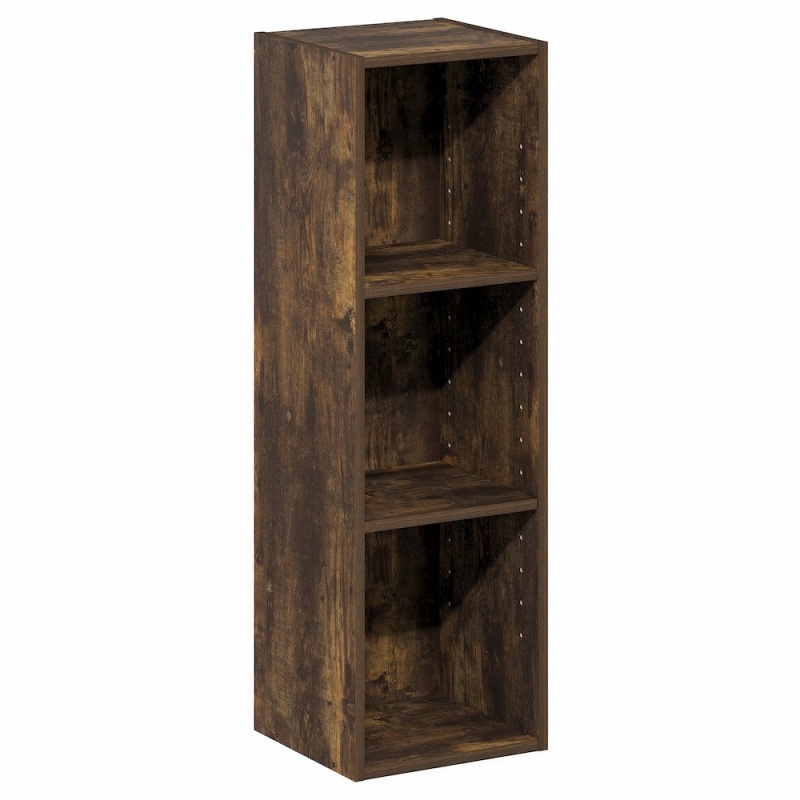 3-Tier Narrow Bookshelf with 10-In Width Storage Shelf