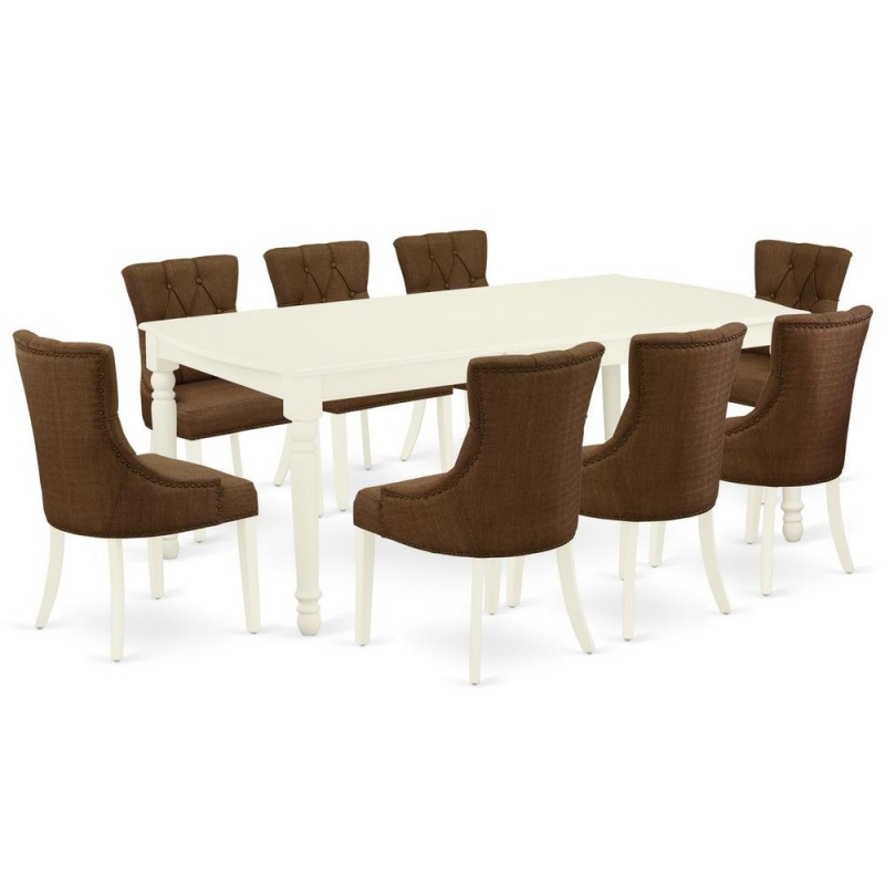 Dining Room Set Linen White, Dofr9-Lwh-18