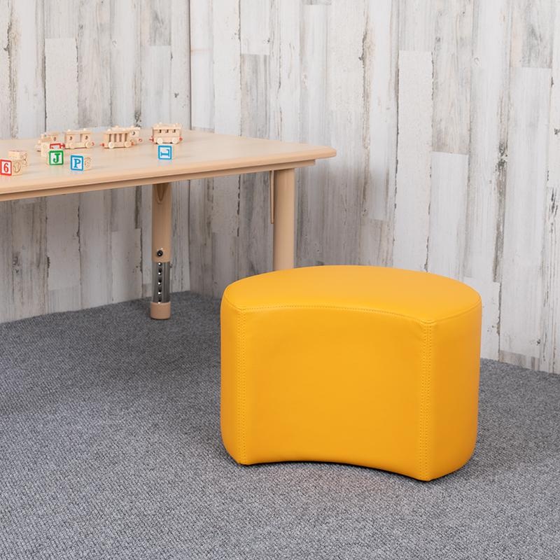 Soft Seating Collaborative Moon For Classrooms And Daycares - 12" Seat Height (Yellow)