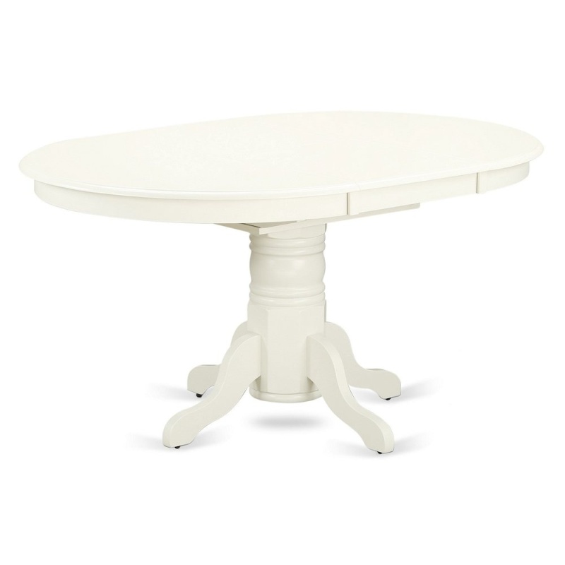 Oval Table With 18" Butterfly Leaf - Linen White