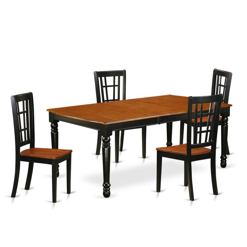 Dining Room Set Black & Cherry