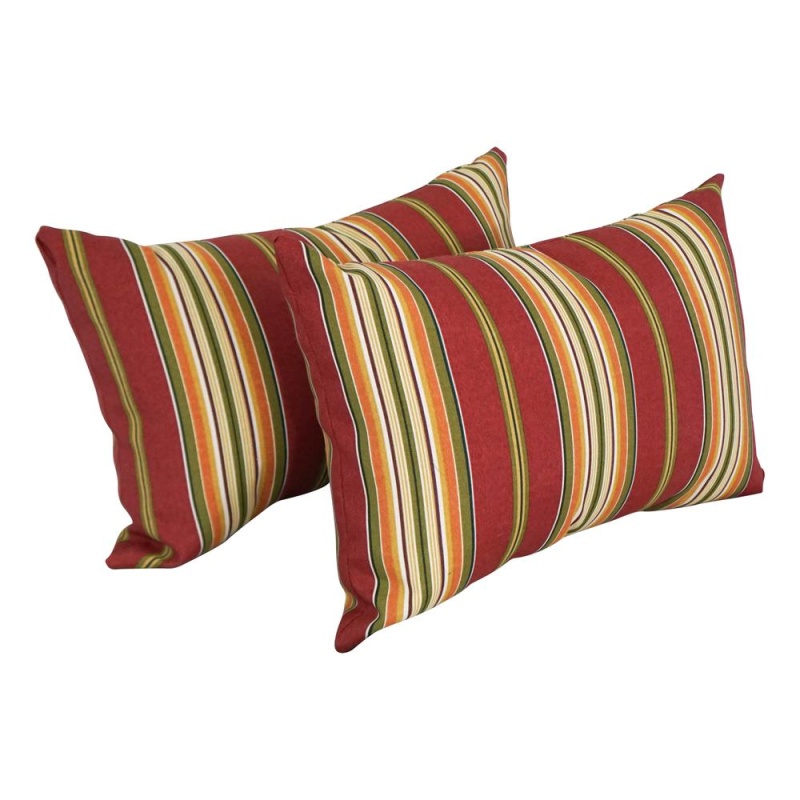 12 x 20-Inch Rectangular Spun Poly Throw Pillows (Set of 2)