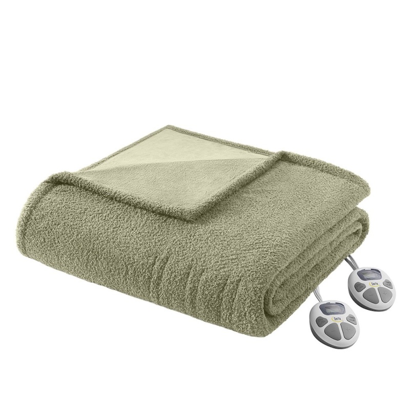 Dream Soft Heated Blanket, Sage Color
