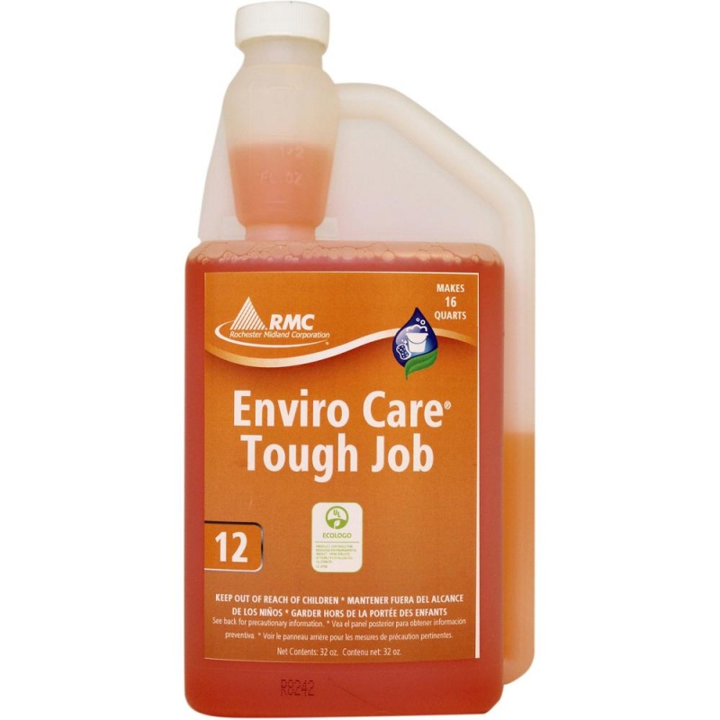 Rmc Enviro Care Tough Job Cleaner - For Wall, Floor, Machinery - 32 Fl Oz (1 Quart) - 1 Each - Heavy Duty, Bio-Based, Dilutable - Orange
