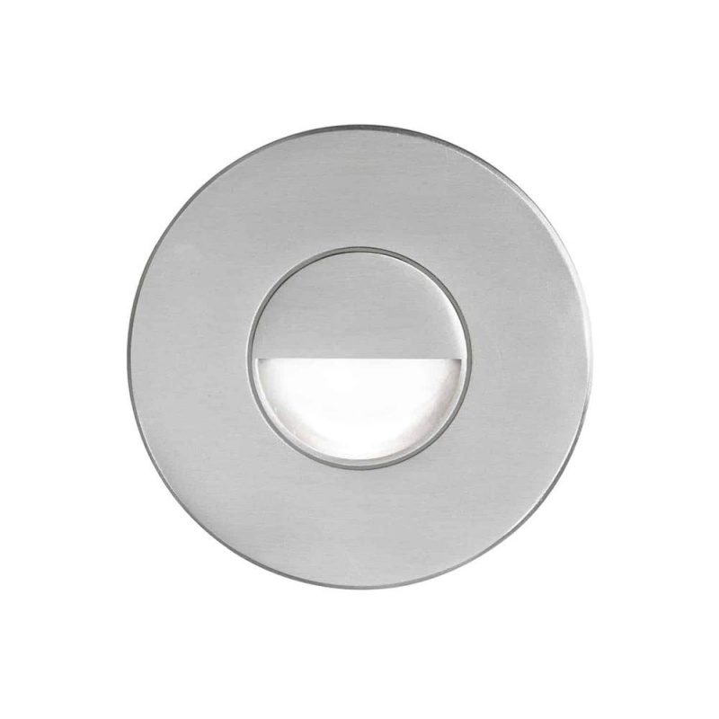 Brushed Alum Round In/Outdoor 3W Led Wal