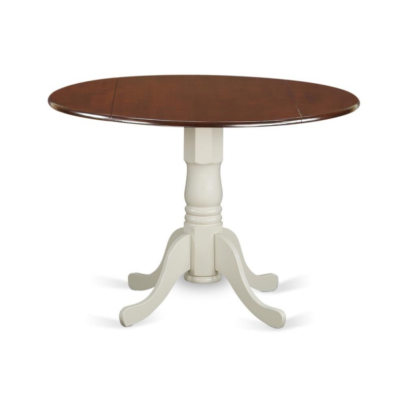 Dining Table Mahogany & Linen White