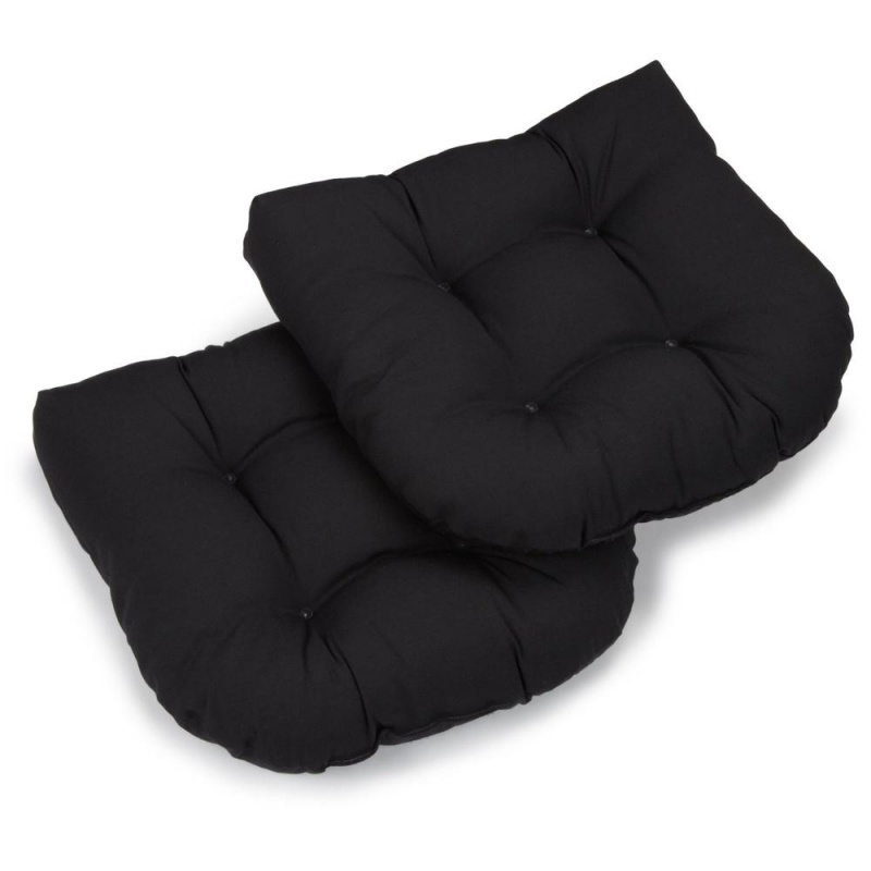 19-Inch U-Shaped Twill Tufted Dining Chair Cushion (Set Of 2)