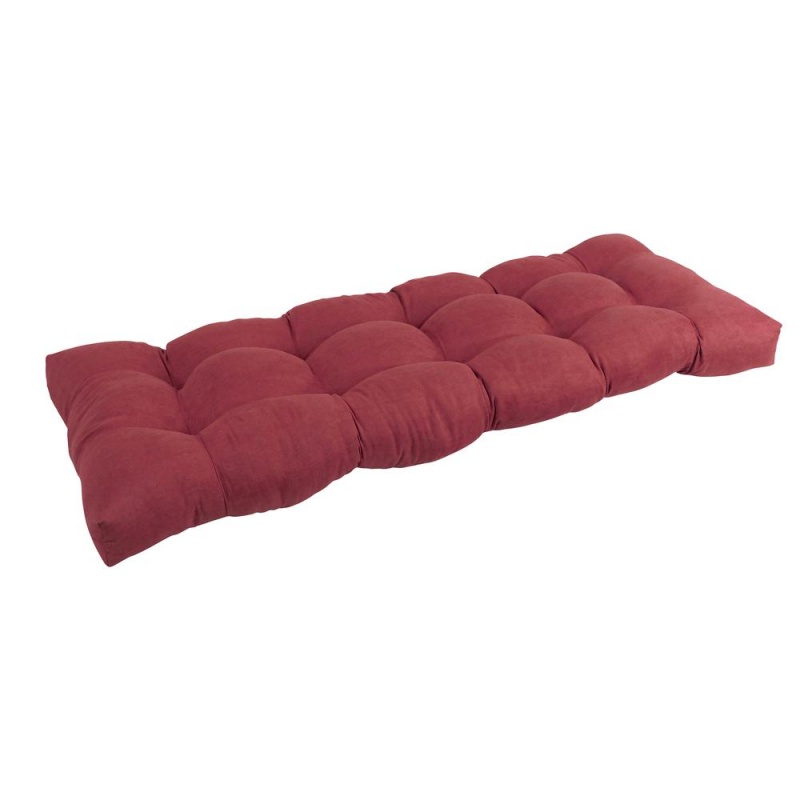 51-Inch By 19-Inch Tufted Solid Microsuede Bench Cushion