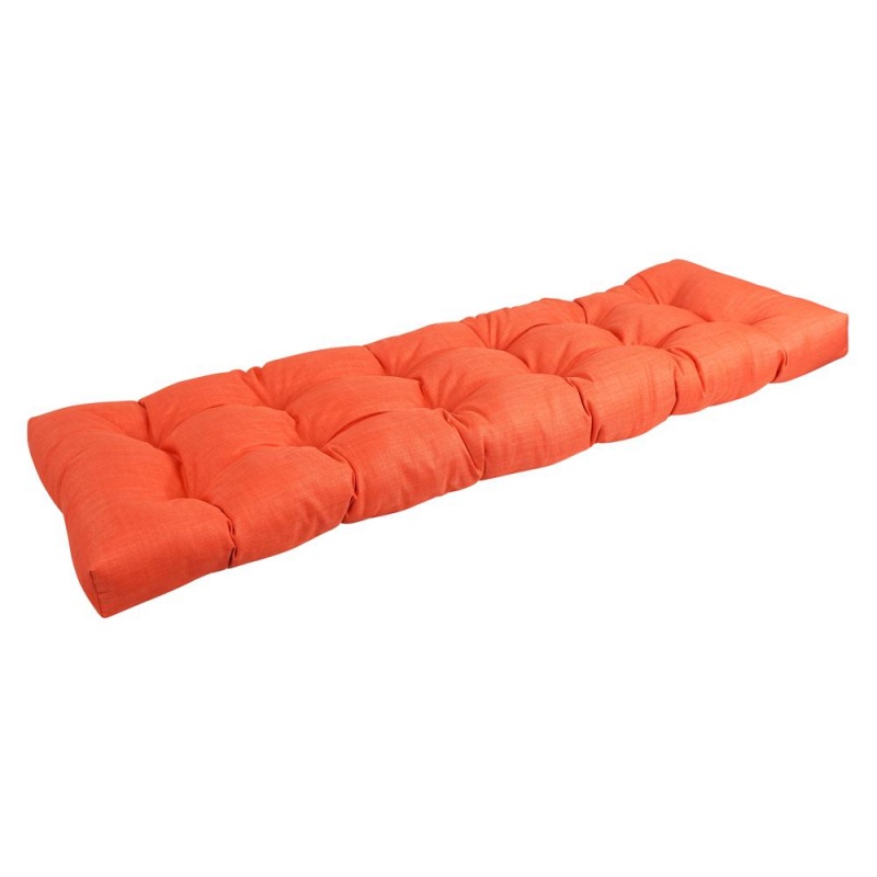 55-Inch By 19-Inch Tufted Solid Outdoor Spun Polyester Loveseat Cushion