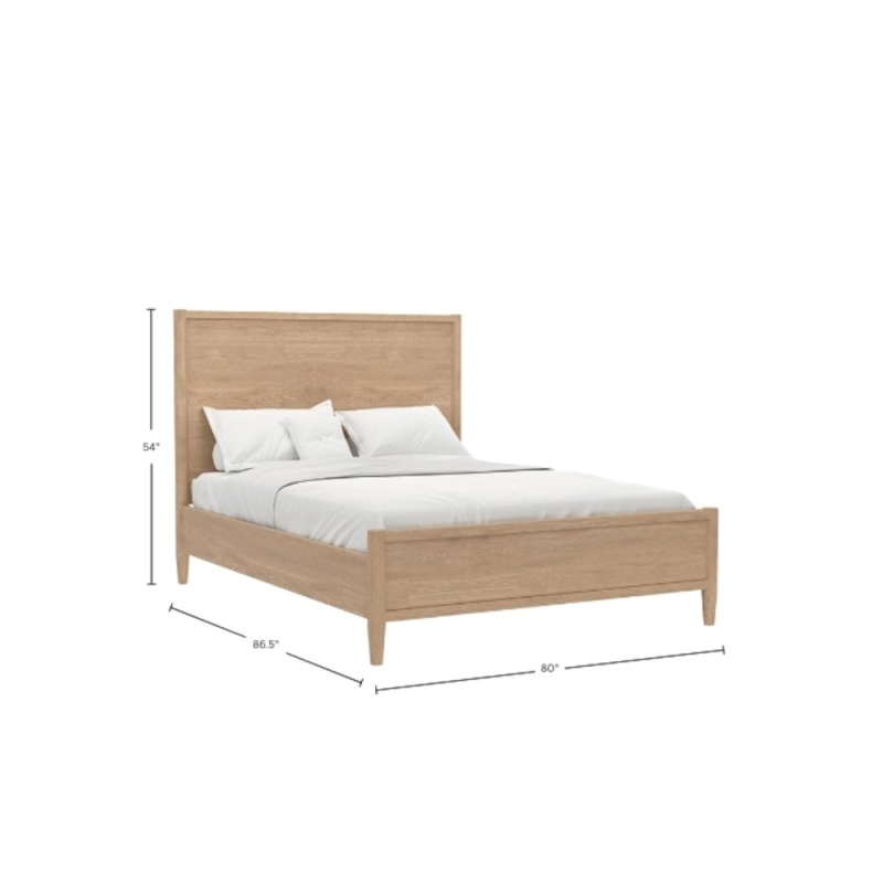 Sinclair Standard King Panel Bed, Natural