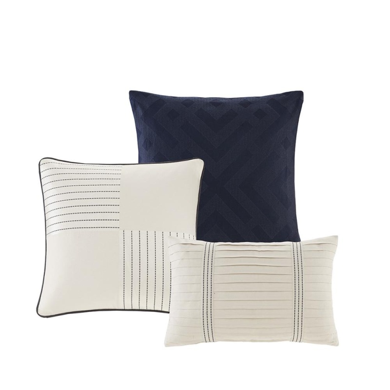 Farmhouse Comforter Set, Blue Color