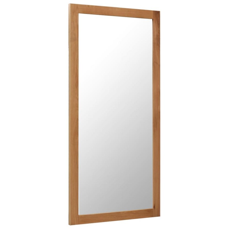 Vidaxl Mirror 23.6"X47.2" Solid Oak Wood