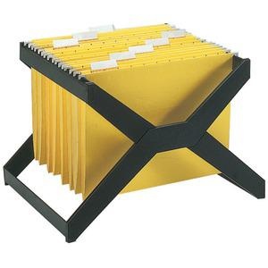Deflecto X-Rack For Hanging Files - Letter/Legal - 25 File Capacity - Plastic - Black - 1 Each
