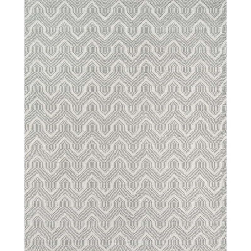 Contemporary Rectangle Area Rug, Grey, 7'6" X 9'6"