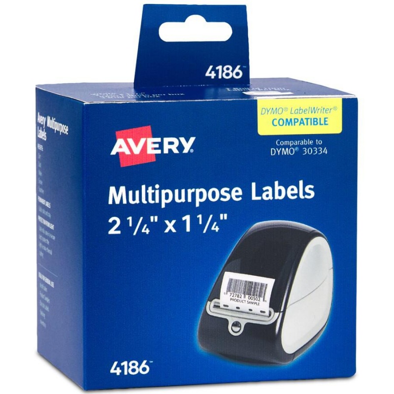 Avery® Direct Thermal Roll Labels - 1 1/4" Height X 2 1/4" Width - Permanent Adhesive - Rectangle - Thermal - Bright White - Paper - 1000 / Sheet - 1000 / Roll - 1 Total Sheets - 1000 Total Label(
