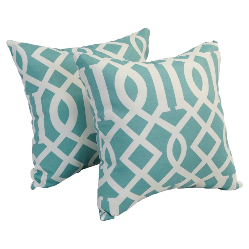 17-Inch Square Polyester Outdoor Throw Pillows, Set of 2