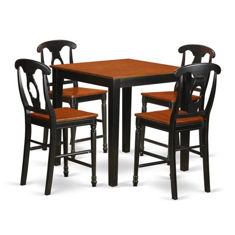 5 Pc Dining Counter Height Set-Pub Table And 4 Dining Chairs
