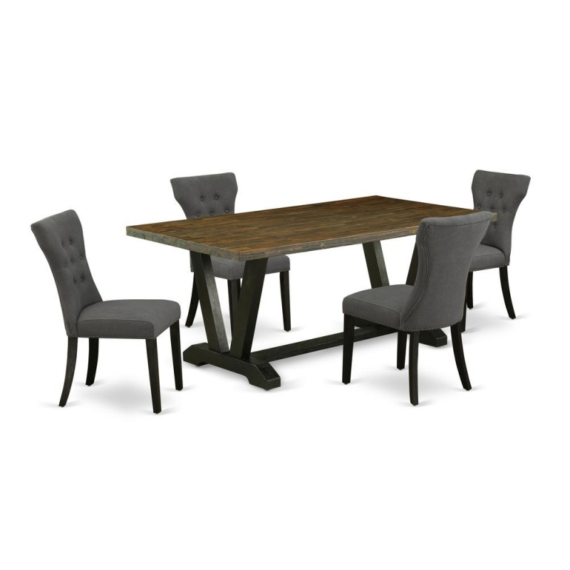 East West Furniture 5-Pc Modern Dinette Set