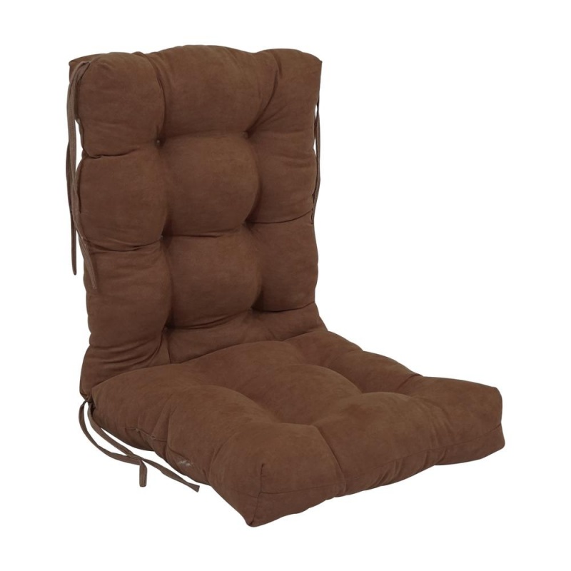 18-Inch By 38-Inch Solid Microsuede Tufted Chair Cushion