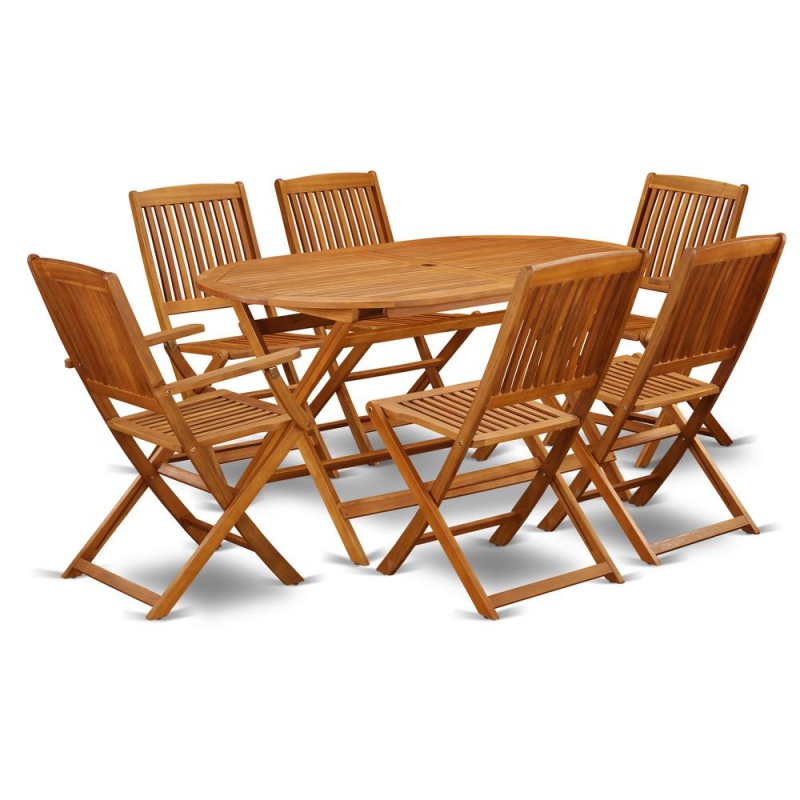 Wooden Patio Set in Natural Oil