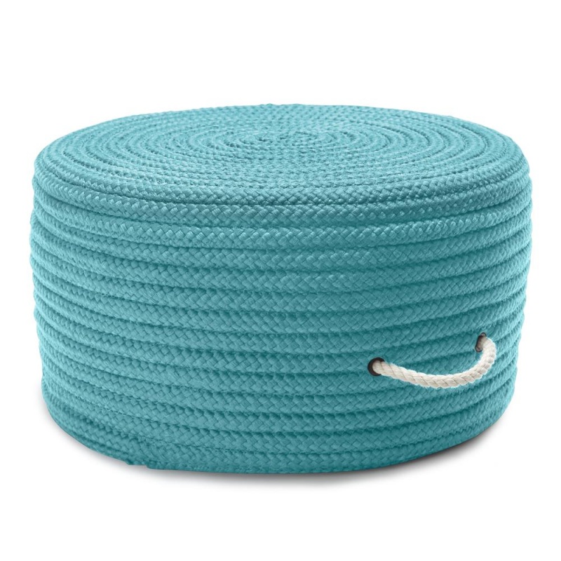 Simply Home Solid Pouf Turquoise 20"X20"x11"