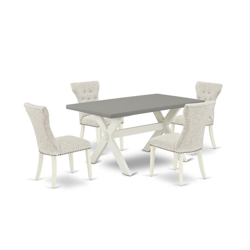 East West Furniture 5-Pc Dining Table Set