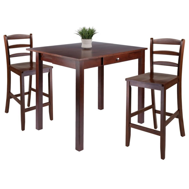 Perrone 3Pc High Table With Ladder Back Chair