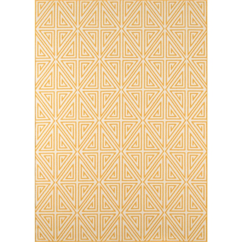 Contemporary Rectangle Area Rug, Yellow, 6'7" X 9'6"