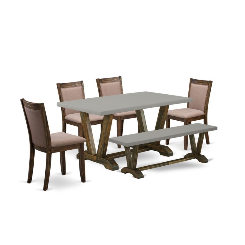 East West Furniture 6-Pc Dining Set