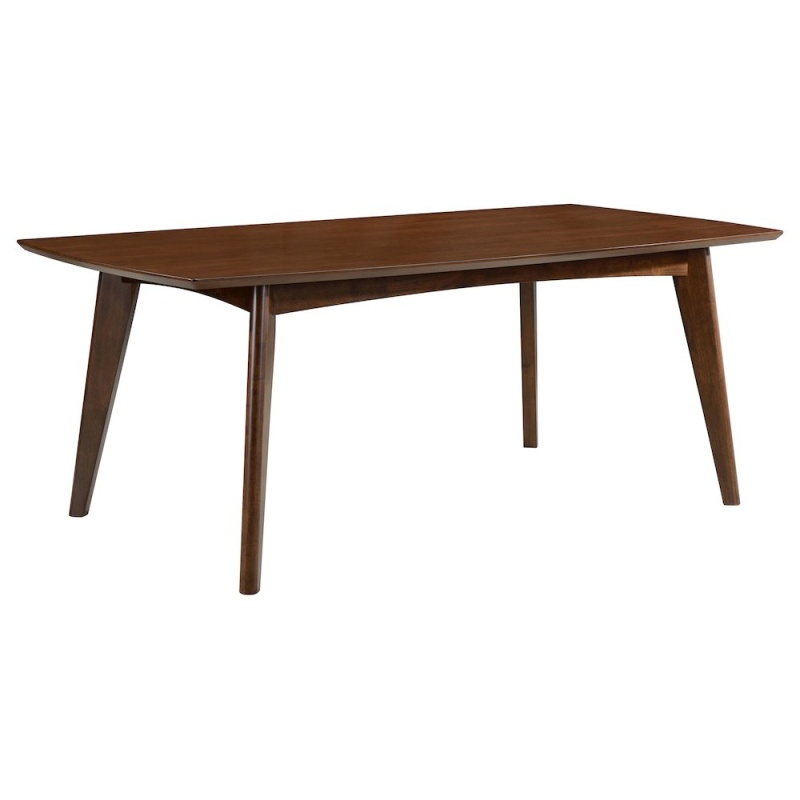 Malone Rectangular 78-Inch Wood Dining Table Dark Walnut