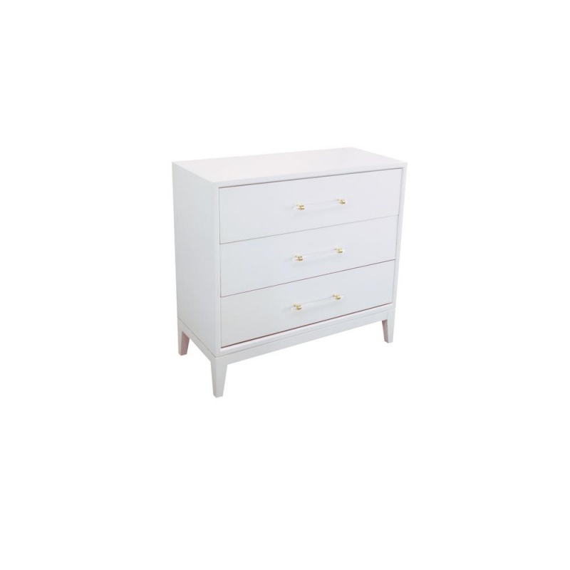 Orbis White Lacquer Hall Chest
