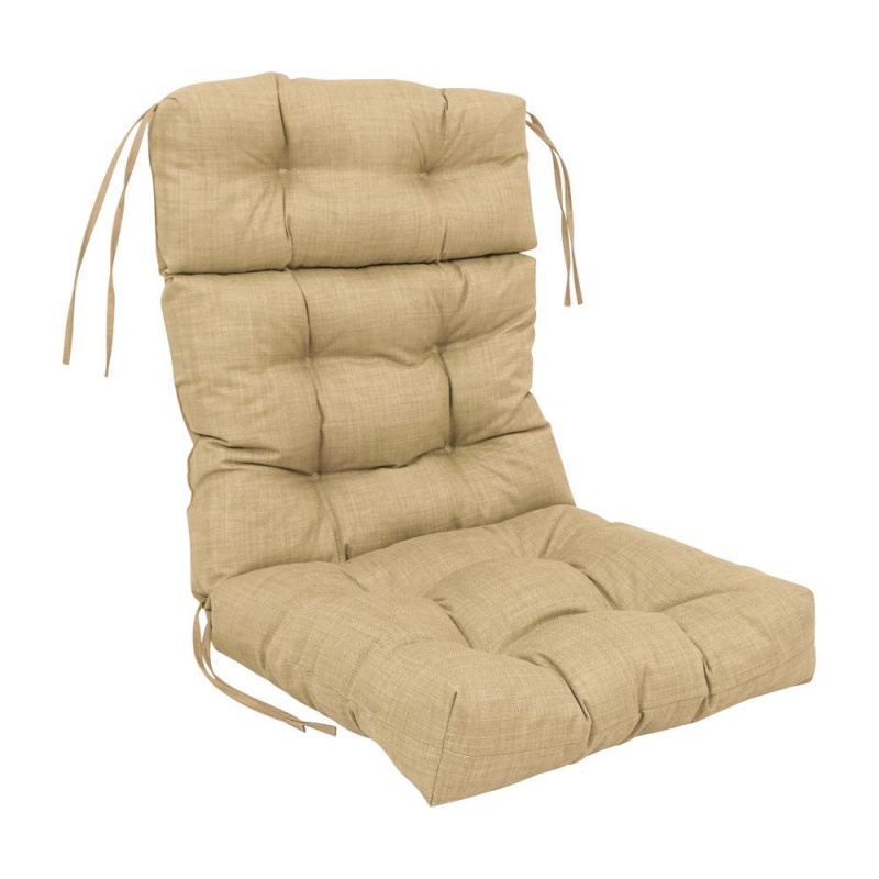 22-Inch By 45-Inch Spun Polyester Solid Outdoor Tufted Chair Cushion