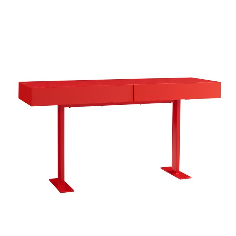 Liam Console, Matte Red, One Drawer