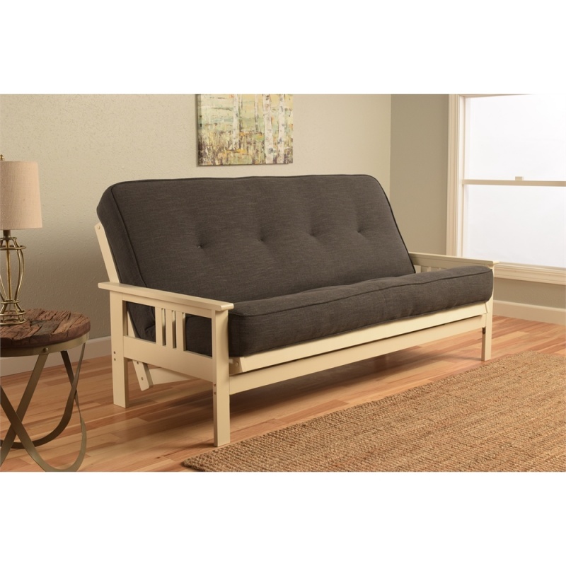 Monterey Frame/Antique White Finish/Linen Charcoal Mattress