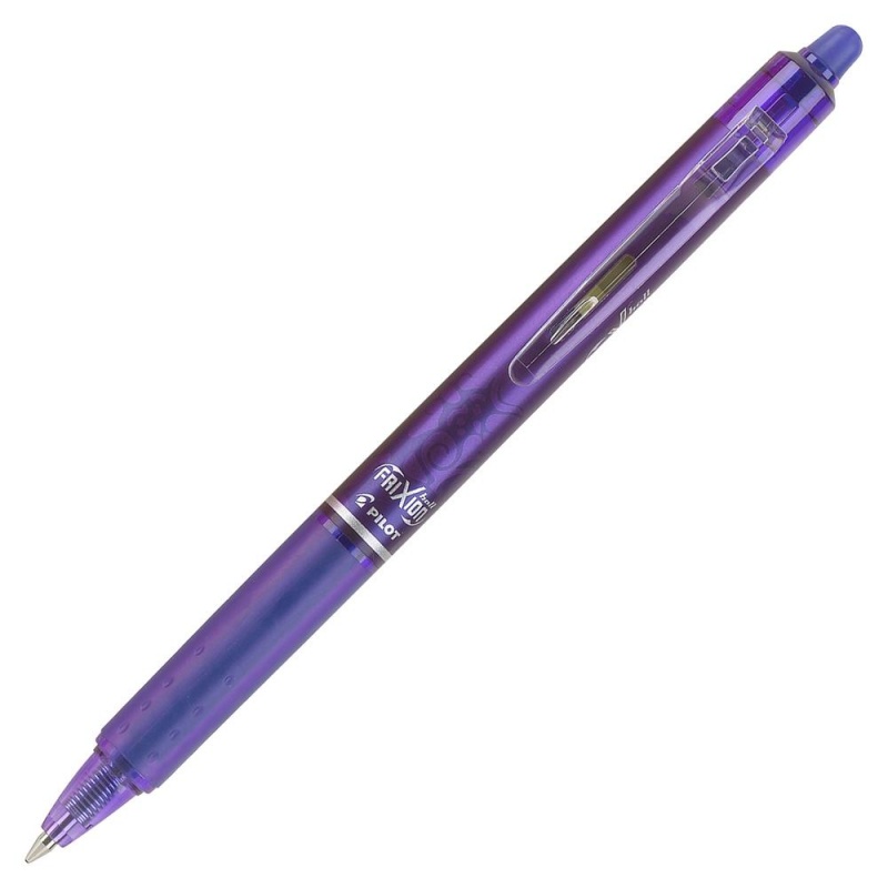 Pilot Frixion .7Mm Clicker Erasable Gel Pens - Fine Pen Point - 0.7 Mm Pen Point Size - Needle Pen Point Style - Retractable - Purple Gel-Based Ink - 1 Dozen
