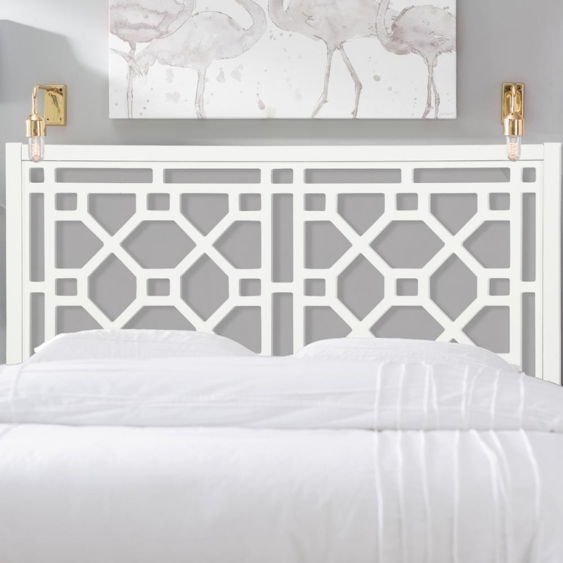 Thomas Chippendale White Headboard - Queen/Full