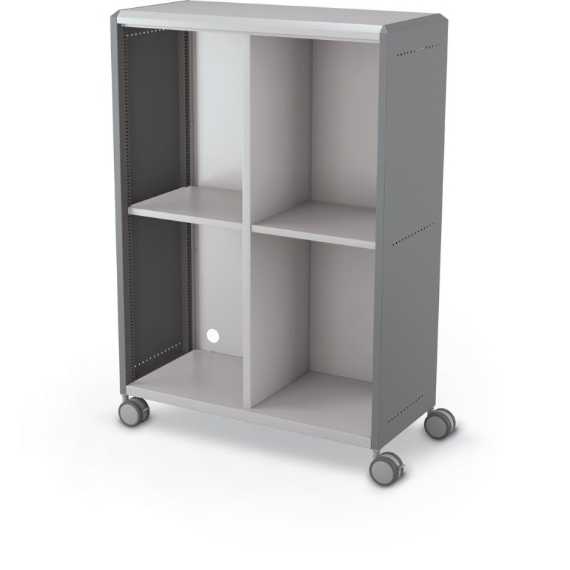 Compass Cabinet - Grande - Cubbies / Casters - Cool Grey