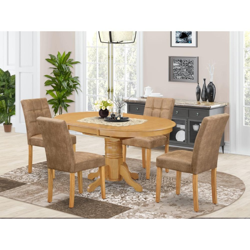 5 Piece Mid Century Modern Dining Set Contain A Dinner Table