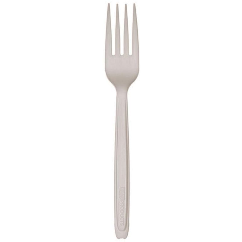 Eco-Products Cutlerease Dispensable Compostable Forks - 960/Carton - 1 X Fork - 6" Length Fork - Compostable - Pla (Polylactic Acid) Plastic - White - Taa Compliant