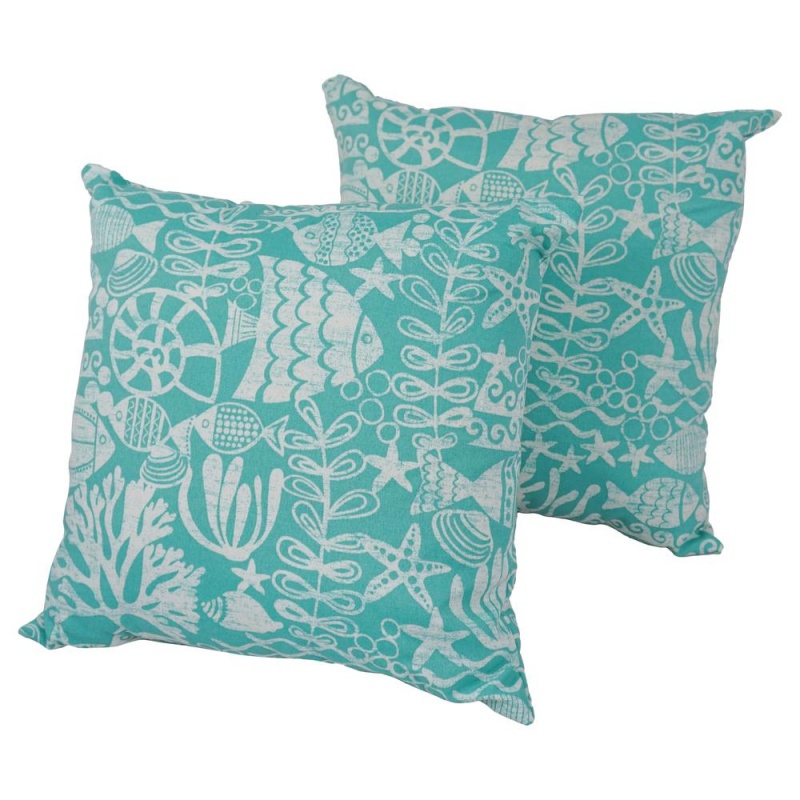 Blazing Needles 17-Inch Outdoor Throw Pillows (Set of 2)