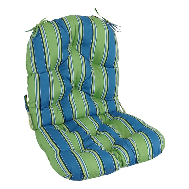 48-Inch By 24-Inch Patterned Outdoor Spun Polyester Swivel Rocker Cushion