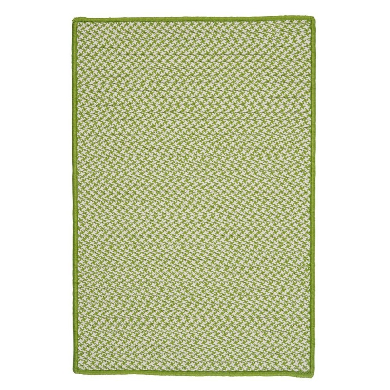 Outdoor Houndstooth Tweed - Lime 8' Square