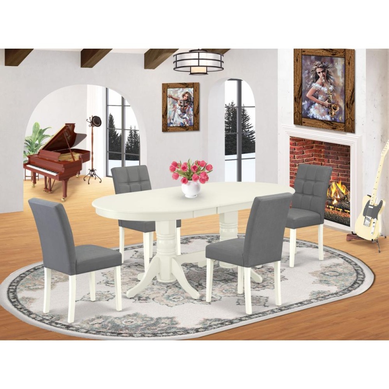 5 Piece Dining Table Set Consists A Modern Dinner Table